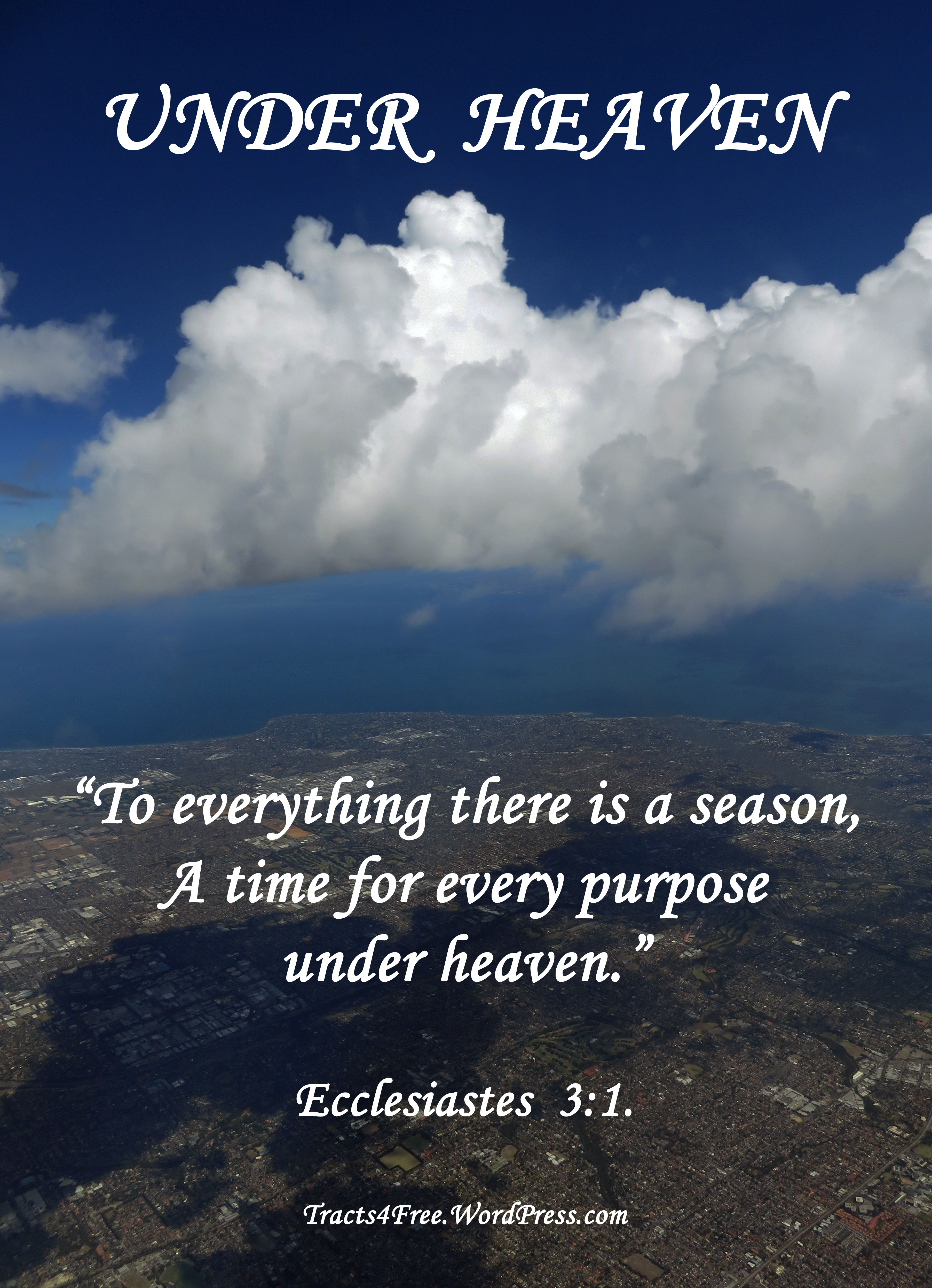 Under Heaven Poster. The view is the SE suburbs of the city of Melbourne, Australia. Photo and poster by David Clode.